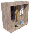 Kapstok vakkenkast B141xD70xH152cm Grey Craft Oak Tangara Groothandel voor de Kinderopvang Kinderdagverblijfinrichting 